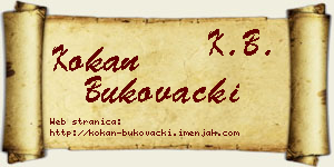 Kokan Bukovački vizit kartica